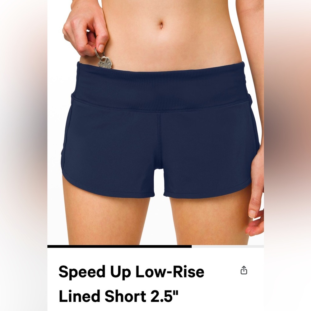 LULULEMON Low Rise Speed Up 2.5” shorts